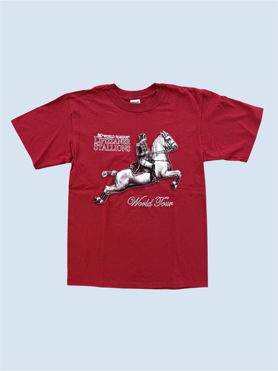 Anvil Other - Anvil Red Short-Sleeve Graphic Tee with Equestrian Print